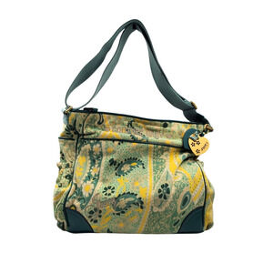 Juicy Couture - Vintage Y2K Green Yellow Baby Paisley Crossbody Shoulder Bag